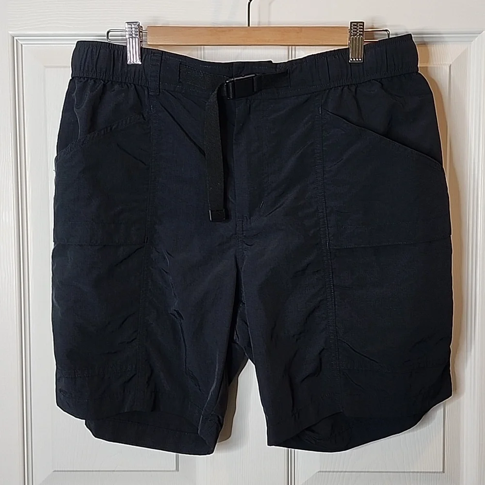 Eddie Bauer Black Ripstop Tech Pull On Shorts, Men's Size Medium